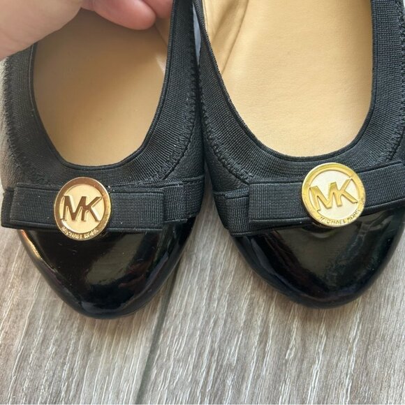 Michael Kors Dixie Bow Black Ballet Falts - Picture 3 of 15